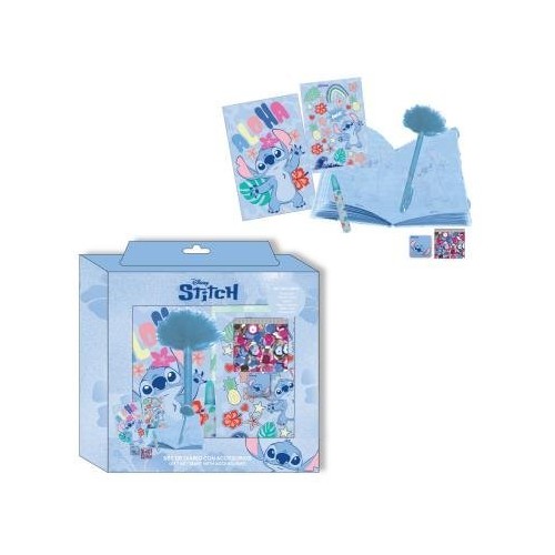 732 Set regalo Stitch  Diario + Bolígrafo +